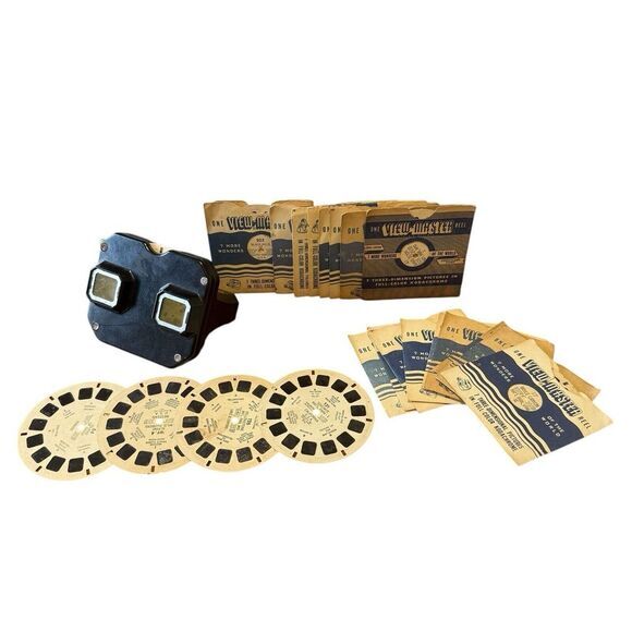 Vintage 1950's‎ Sawyers VIEW MASTER Bakelite "C"  VIEWER w/21 Reels - Picture 1 of 12